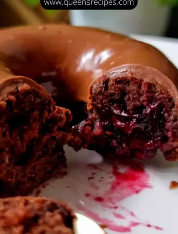 Donuts with Cherries in Chocolate