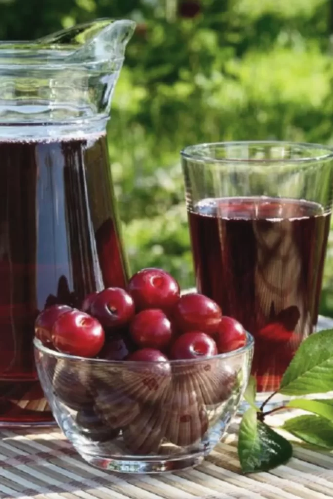 cherries and cherry juice