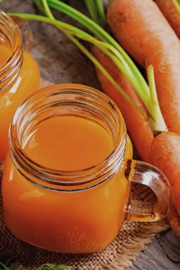 Carrot Juice in a jar