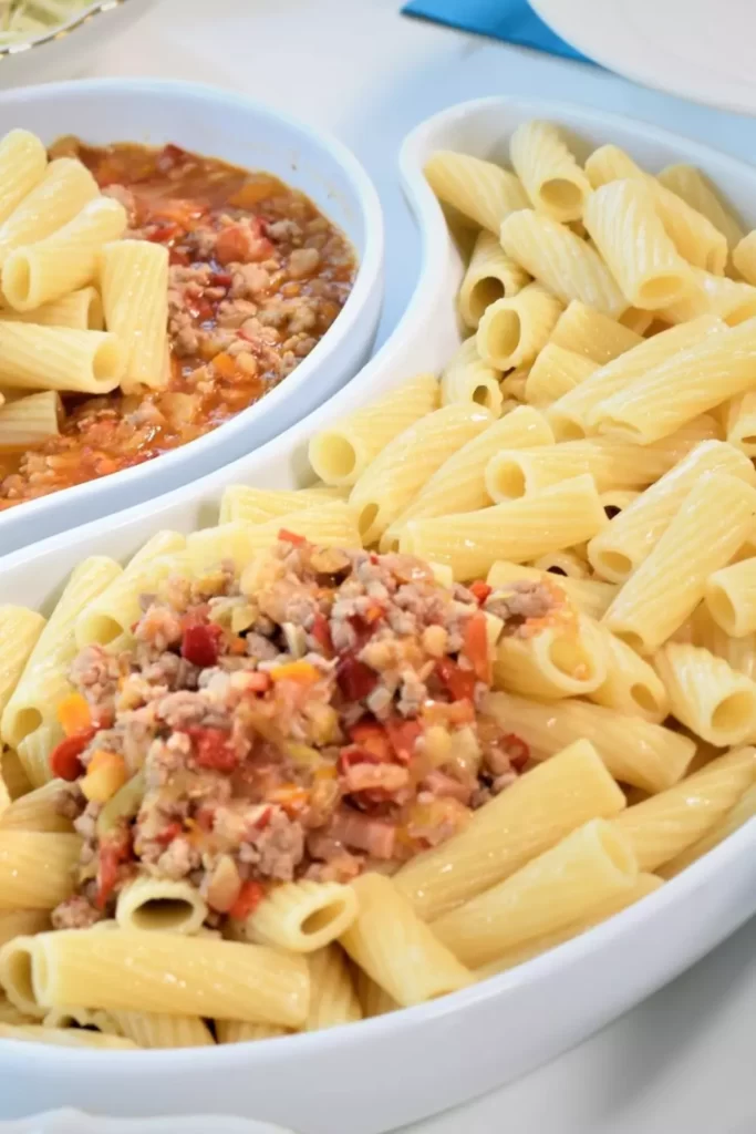 Pasta with Vegetables and Meat