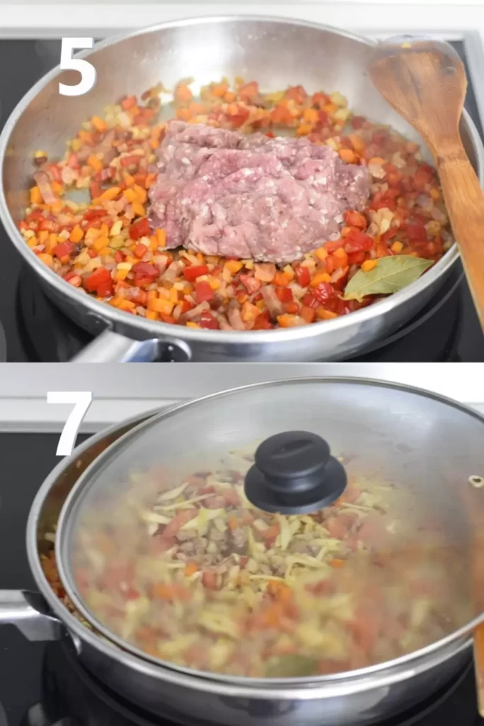 Pasta with Vegetables and Meat