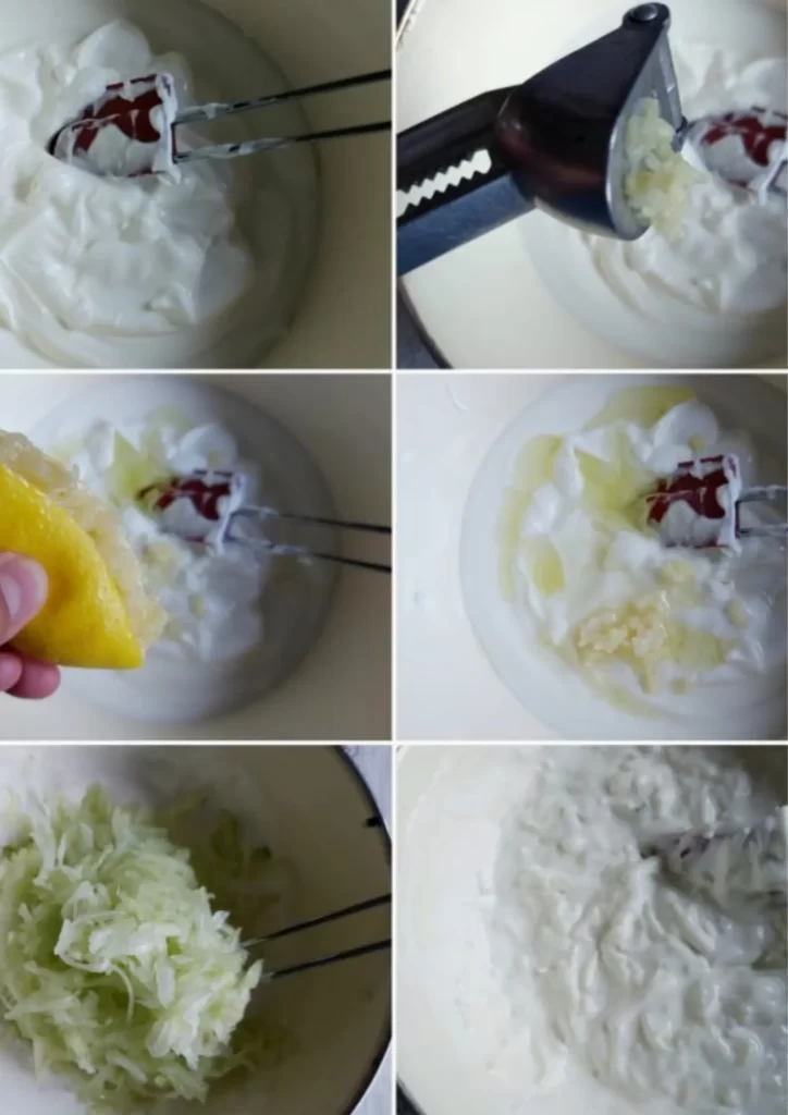 Tzatziki Salad preparation steps