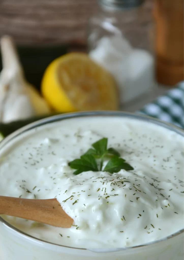 Tzatziki Salad served in a bowl