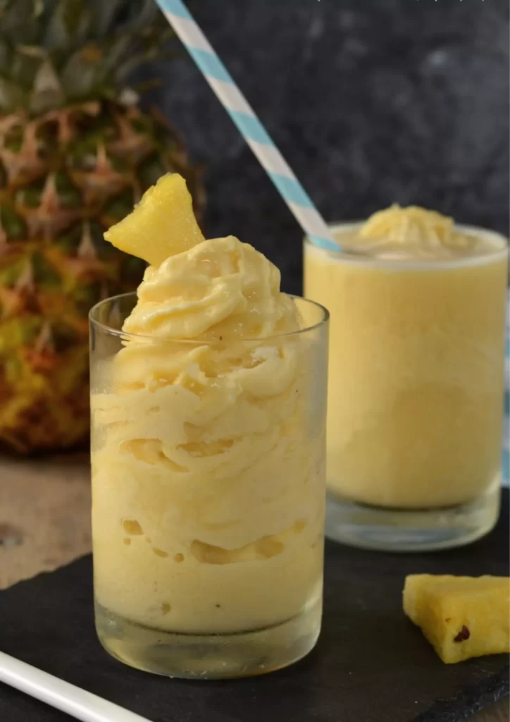 Pineapple ice cream in a glass (Dole Whip)