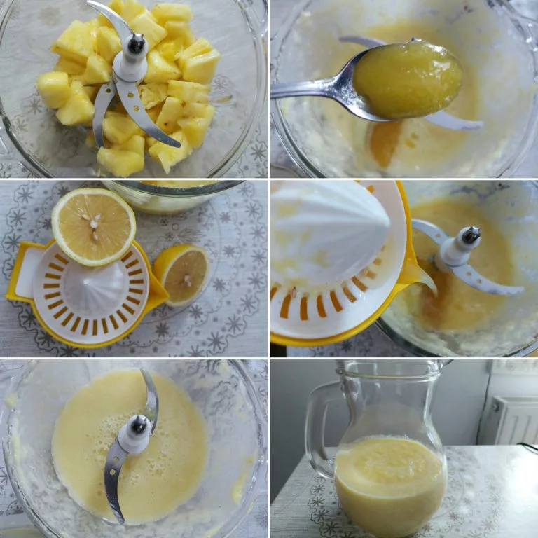 Pineapple Lemonade squeezing steps