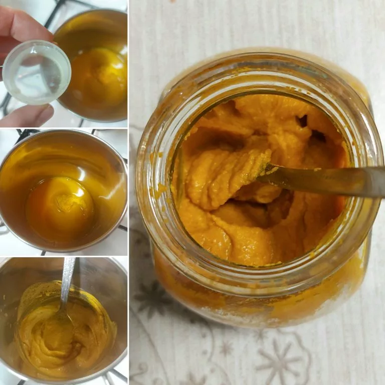 Golden Milk mixing in jar