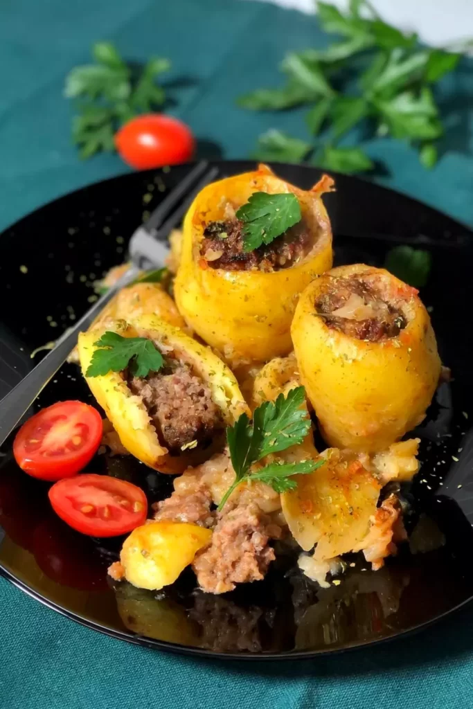 Potatoes Stuffed with Meat