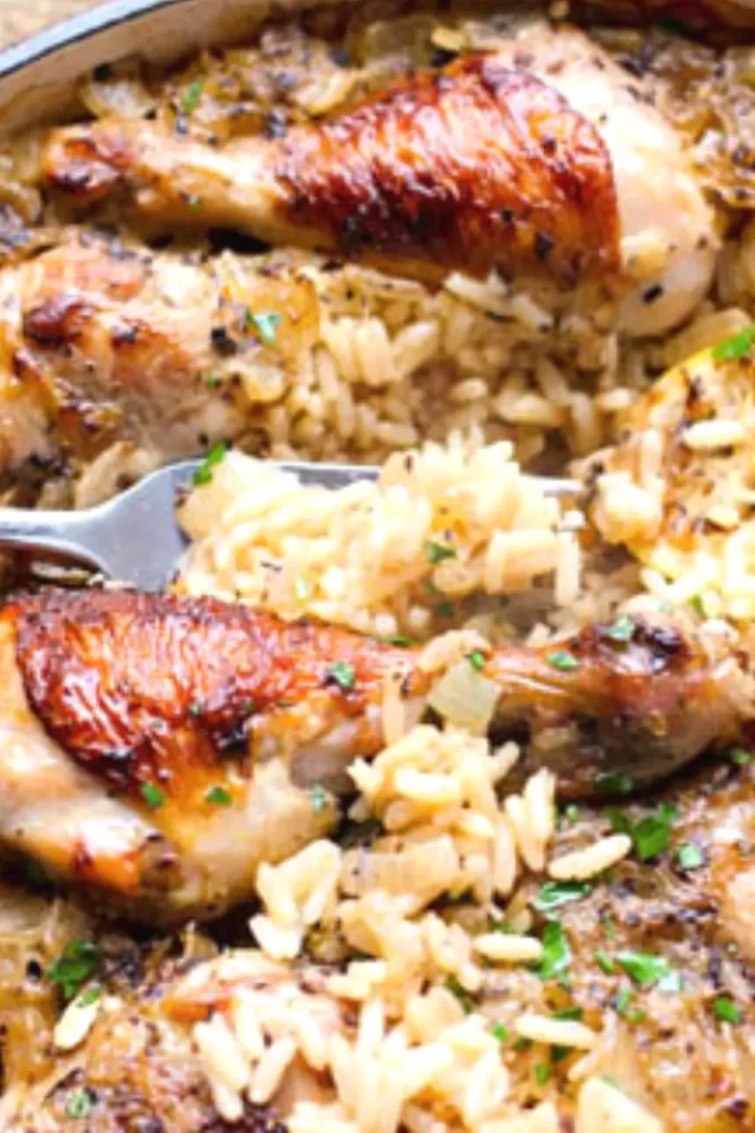 Chicken Drumsticks with Rice