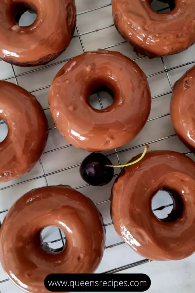 Donuts with Cherries in Chocolate.