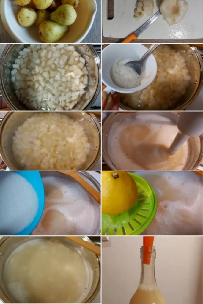 pear juice preparation steps