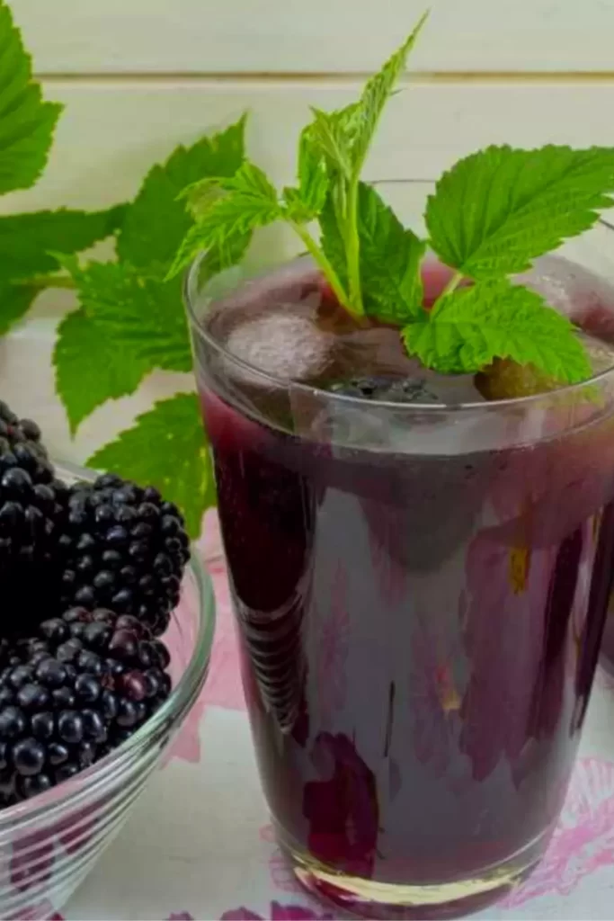 Blackberry Juice and decoration